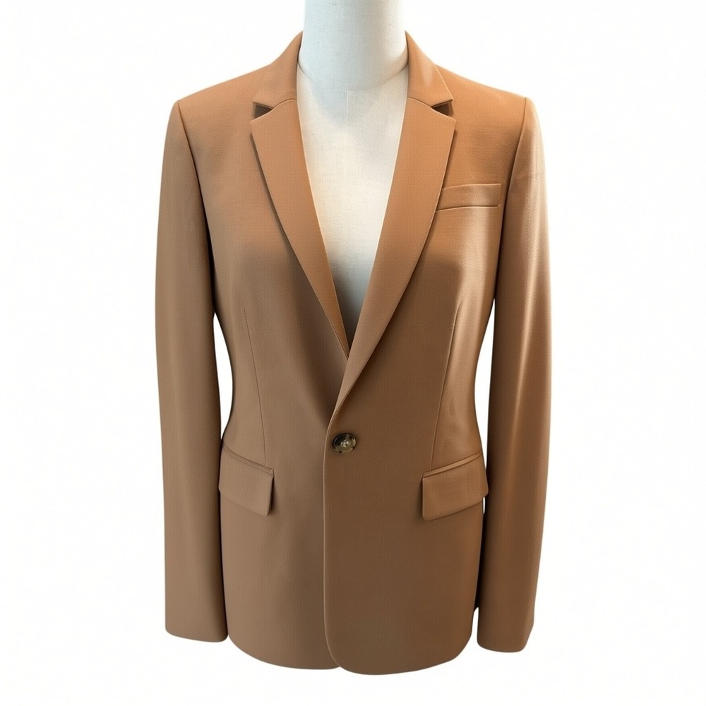 J.Crew Regent Blazer Wool Sz 6 Camel Brown Jacket Workwear Office Professional